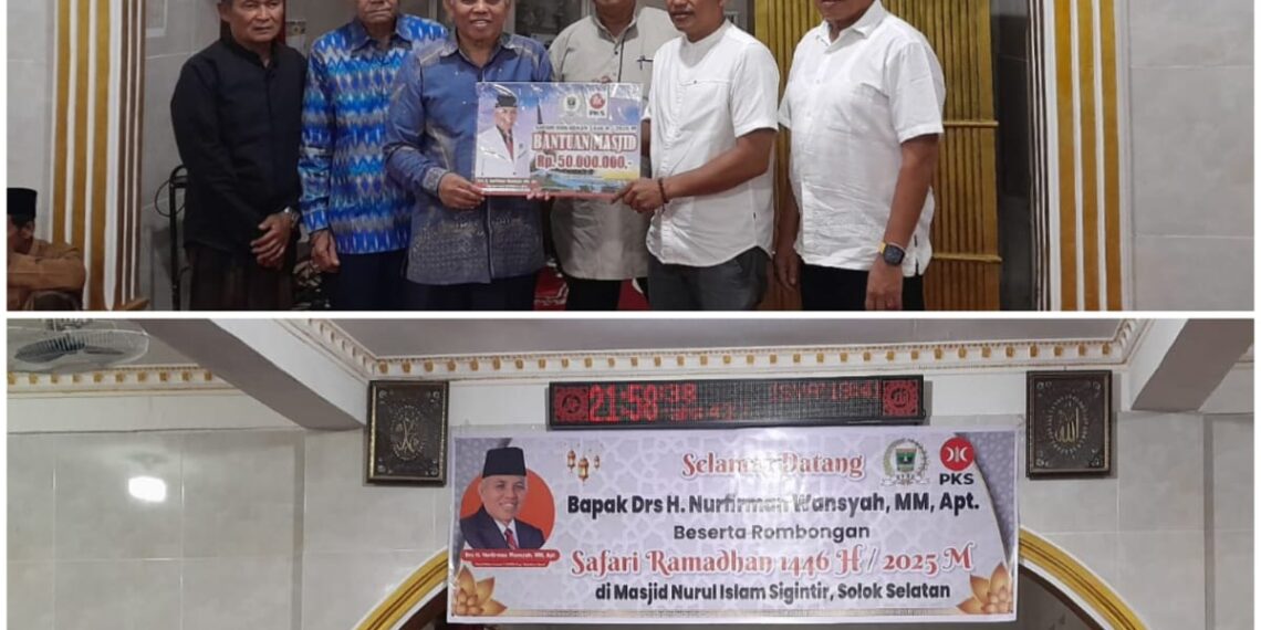 Anggota DPRD Sumbar Nurfirman Wansyah Kunjungi Masjid Nurul Islam